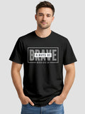  Men's Cotton Graphic Printed Motivational T-Shirt with Brave Never Give Up Typography black, L