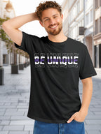  Men's Cotton Graphic Printed Motivational T-Shirt with Unique Brave Typography Print black, XXL