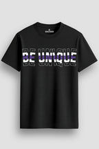  Men's Cotton Graphic Printed Motivational T-Shirt with Unique Brave Typography Print black, S