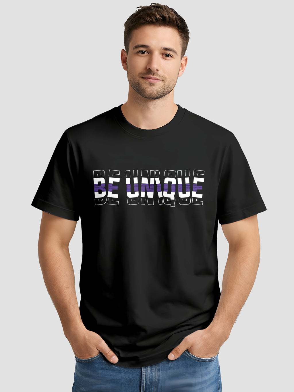 Men's Graphic Printed T Shirt with Unique Brave Typography Print MPT2