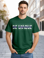  Men's Cotton Graphic Printed Motivational T-Shirt with Unique Brave Typography Print green, XXL