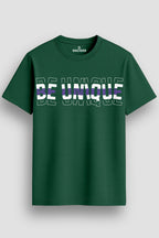  Men's Cotton Graphic Printed Motivational T-Shirt with Unique Brave Typography Print green, S