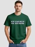 Men's Graphic Printed T Shirt with Unique Brave Typography Print MPT2