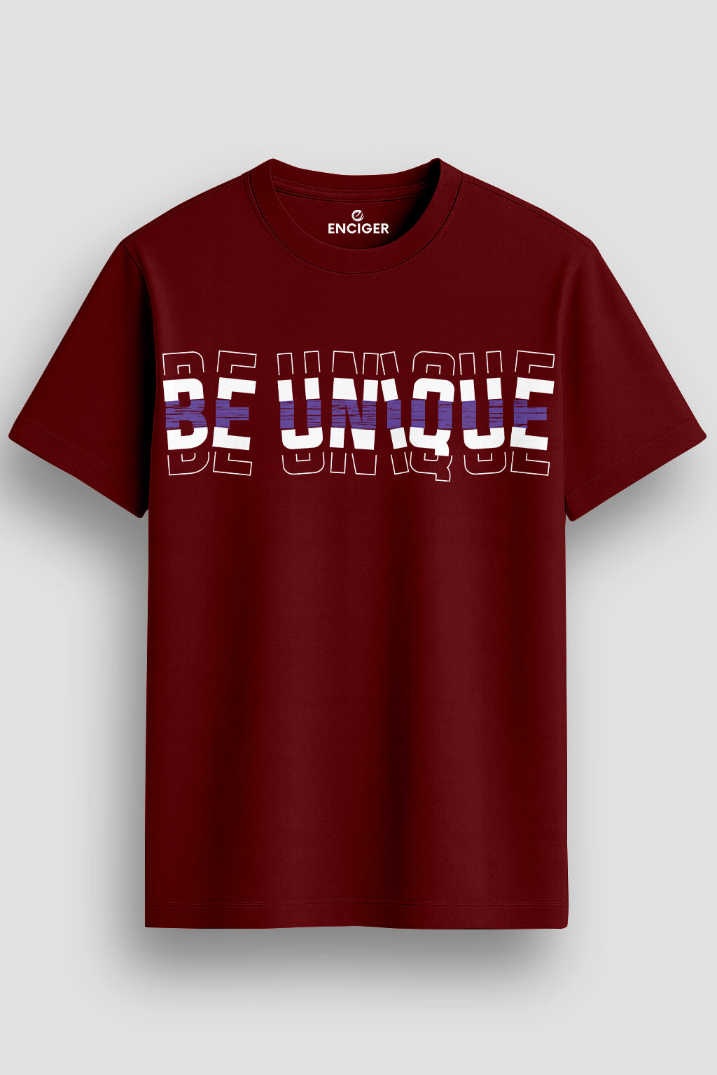  Men's Cotton Graphic Printed Motivational T-Shirt with Unique Brave Typography Print maroon, S