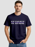 Men's Graphic Printed T Shirt with Unique Brave Typography Print MPT2