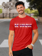  Men's Cotton Graphic Printed Motivational T-Shirt with Unique Brave Typography Print red, XXL