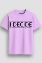  Men's Cotton Graphic Printed T-Shirt with Motivational Brave and Unique Typography pink, S