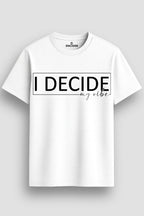  Men's Cotton Graphic Printed T-Shirt with Motivational Brave and Unique Typography white, S