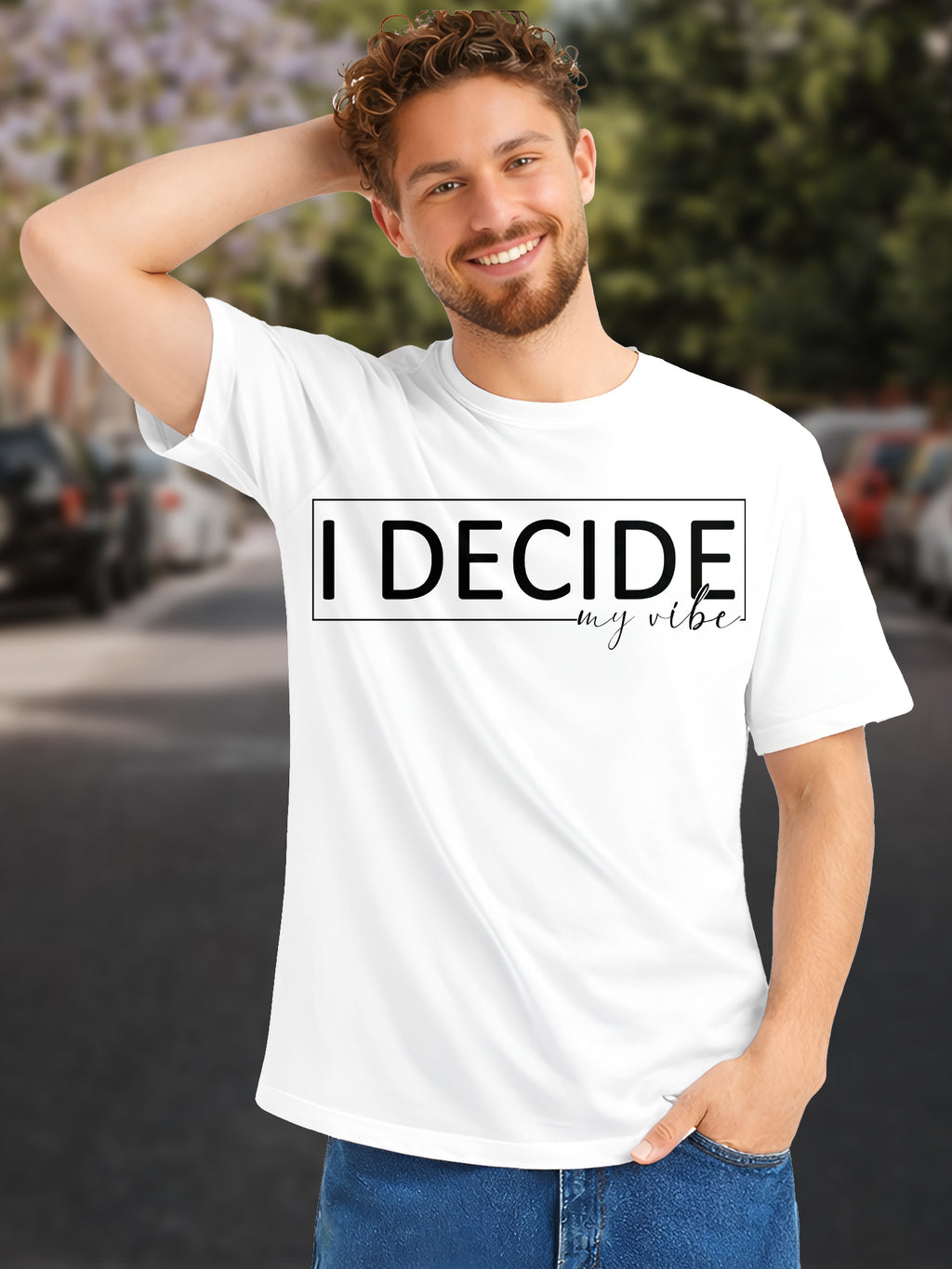  Men's Cotton Graphic Printed T-Shirt with Motivational Brave and Unique Typography white, XXL