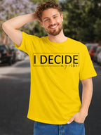  Men's Cotton Graphic Printed T-Shirt with Motivational Brave and Unique Typography yellow, XXL