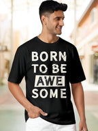 Men's-Printed-T-Shirt-with-Motivational-Brave-and-Awesome-Typography-MPT4