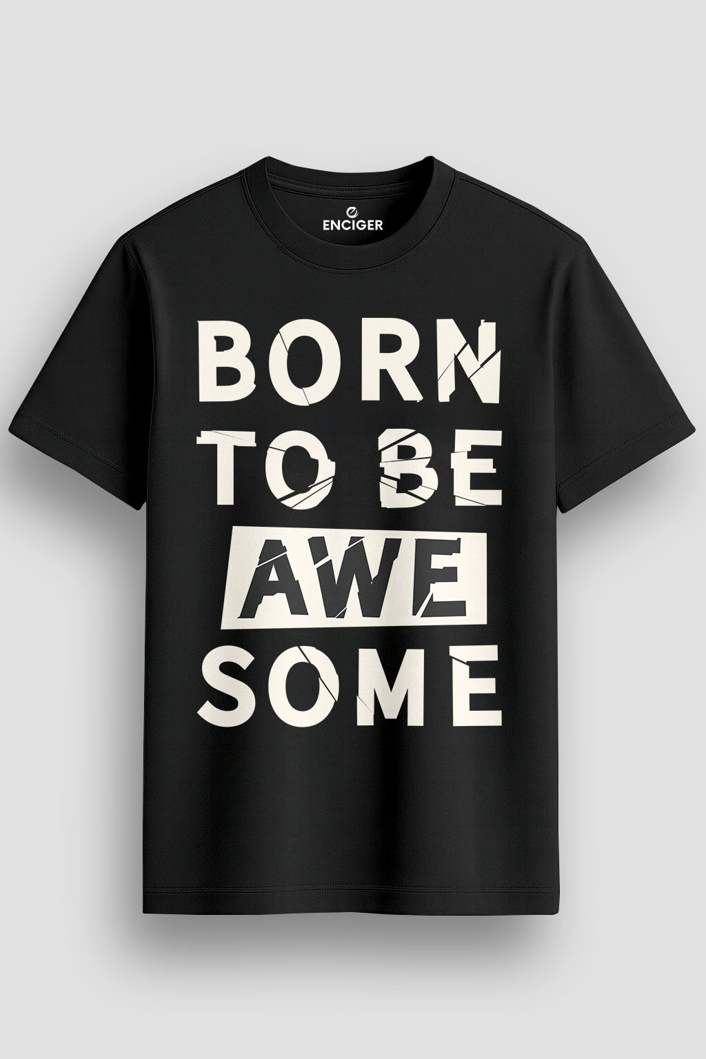 Men's-Printed-T-Shirt-with-Motivational-Brave-and-Awesome-Typography-MPT4
