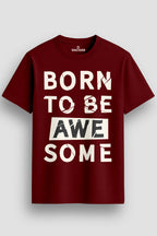 Men's-Printed-T-Shirt-with-Motivational-Brave-and-Awesome-Typography-MPT4