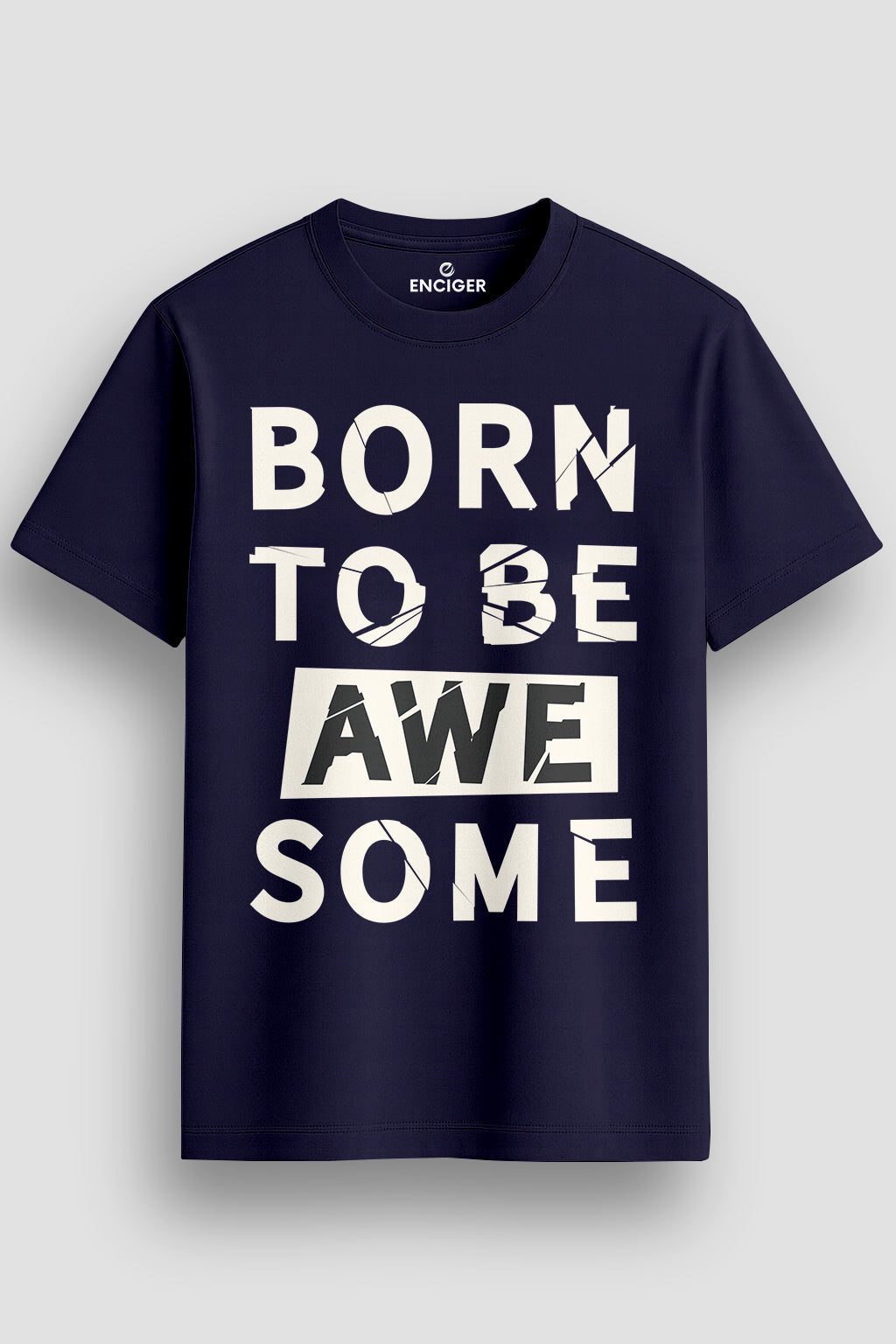 Men's-Printed-T-Shirt-with-Motivational-Brave-and-Awesome-Typography-MPT4
