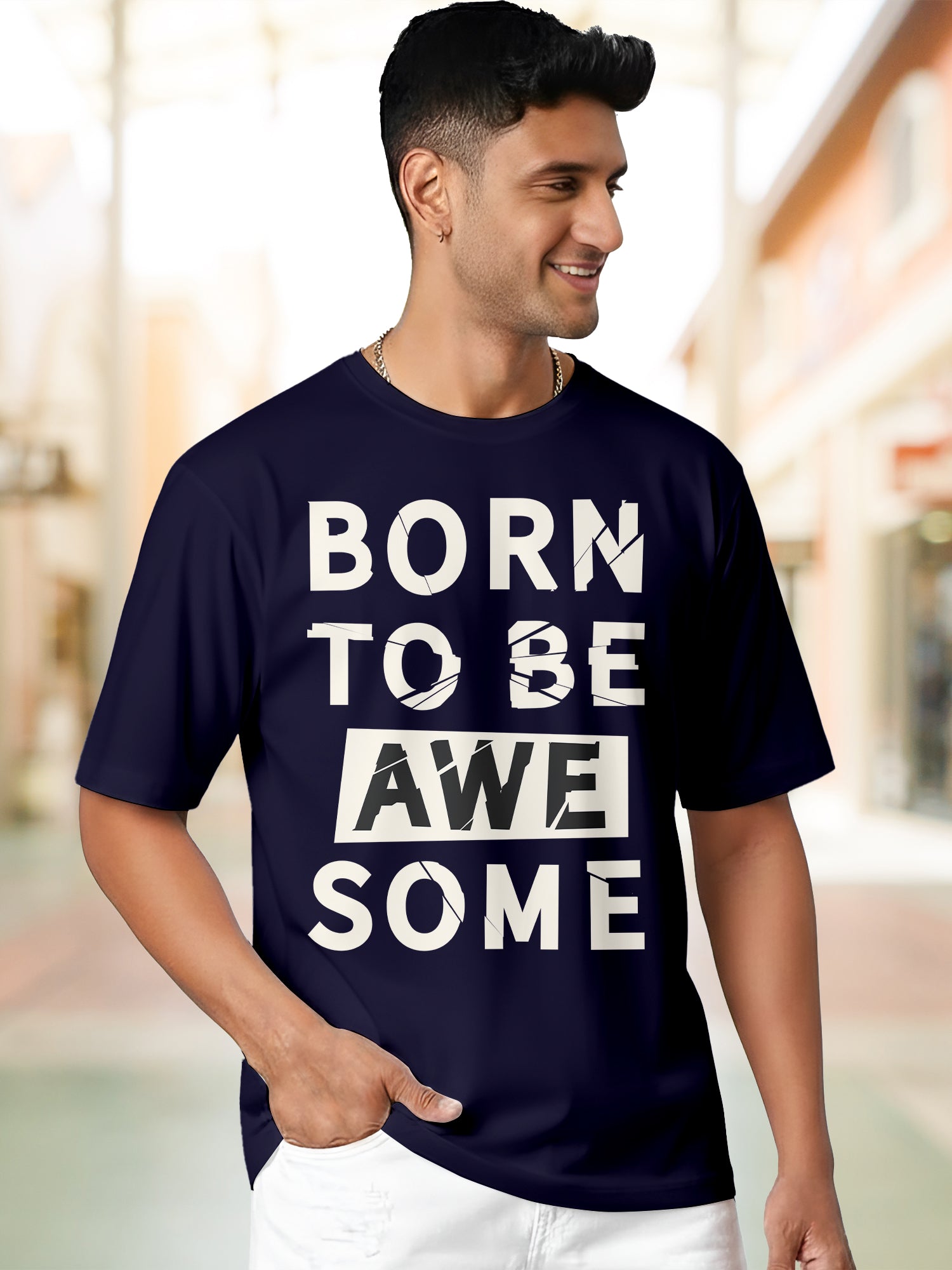 Men's-Printed-T-Shirt-with-Motivational-Brave-and-Awesome-Typography-MPT4