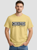 Men's Printed T Shirt with Motivational Brave and Awesome Typography MPT5