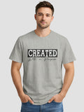 Men's Printed T Shirt with Motivational Brave and Awesome Typography MPT5