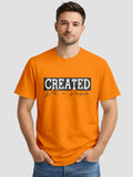 Men's Printed T Shirt with Motivational Brave and Awesome Typography MPT5