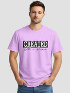 Men's Printed T Shirt with Motivational Brave and Awesome Typography MPT5