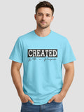 Men's Printed T Shirt with Motivational Brave and Awesome Typography MPT5