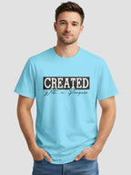 Men's Printed T Shirt with Motivational Brave and Awesome Typography MPT5