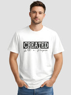 Men's Printed T Shirt with Motivational Brave and Awesome Typography MPT5