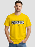 Men's Printed T Shirt with Motivational Brave and Awesome Typography MPT5