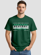 Men's Printed T Shirt with Motivational Brave and Awesome Typography MPT6