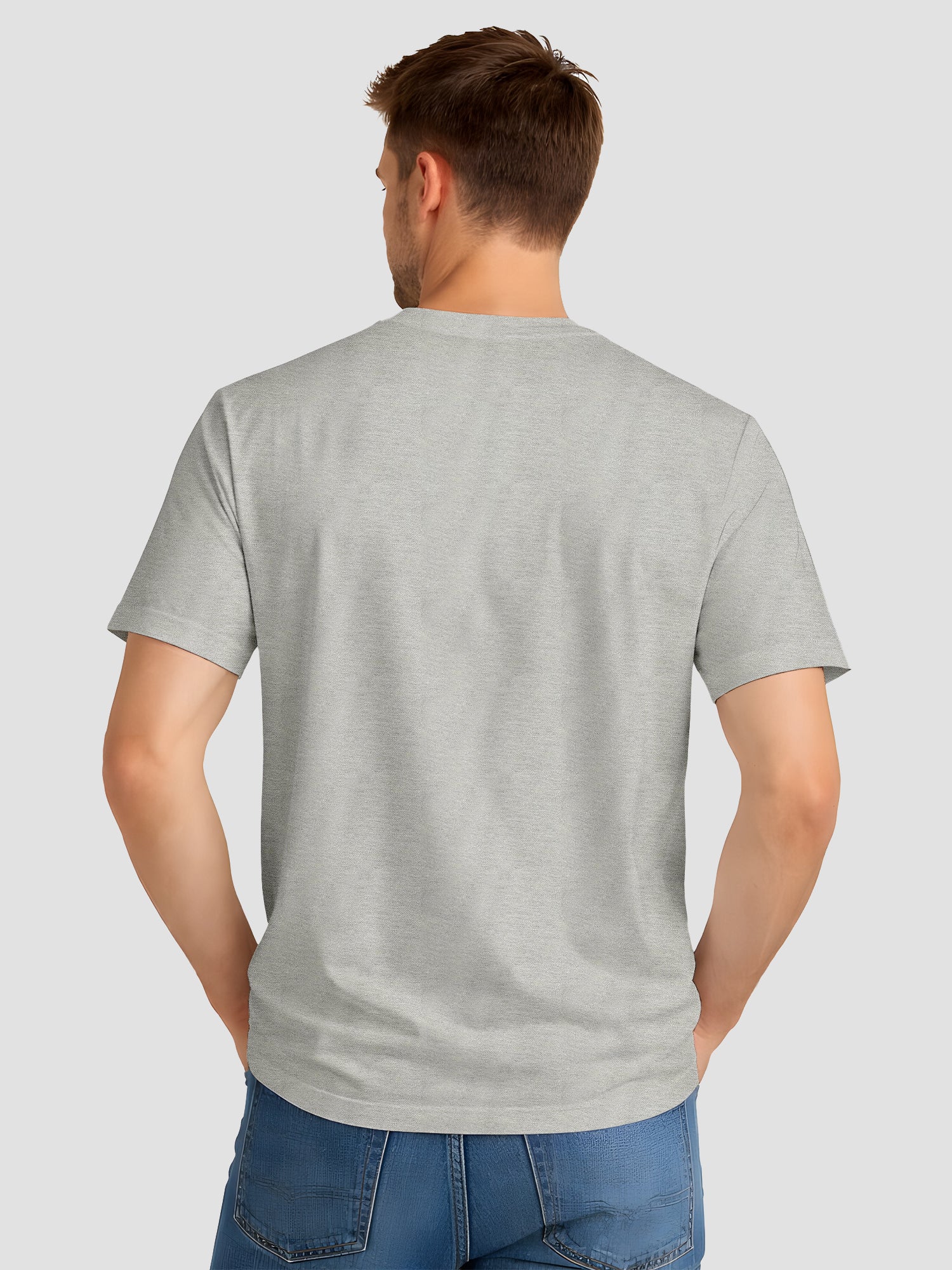  Men's Cotton Graphic Printed Motivational T-Shirt with Bold Typography Slogan Prints grey, M