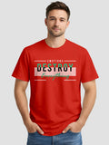 Men's Printed T Shirt with Motivational Brave and Awesome Typography MPT6