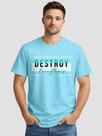 Men's Printed T Shirt with Motivational Slogans MPT6