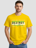 Men's Printed T Shirt with Motivational Slogans MPT6