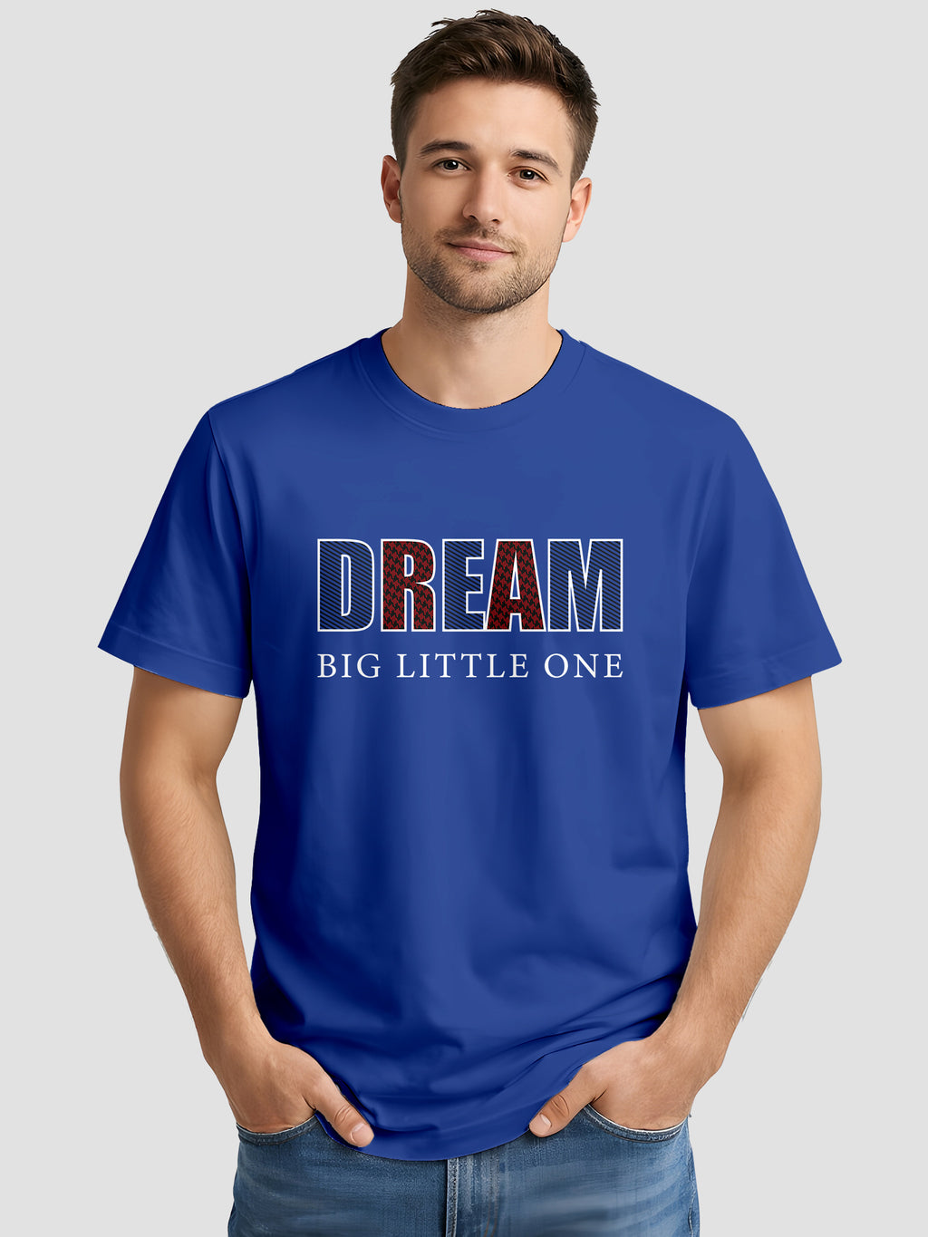 Men's Printed T Shirt with Motivational Brave and Awesome Typography MPT7