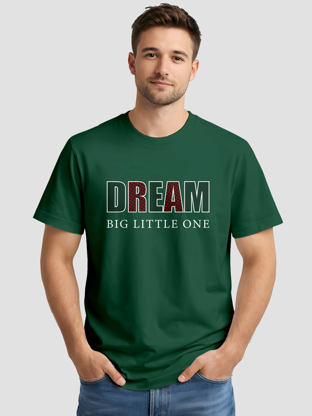 Men's Printed T Shirt with Motivational Brave and Awesome Typography MPT7