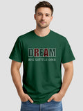 Men's Printed T Shirt with Motivational Brave and Awesome Typography MPT7