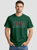 Men's Printed T Shirt with Motivational Brave and Awesome Typography MPT7