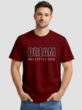 Men's Printed T Shirt with Motivational Brave and Awesome Typography MPT7