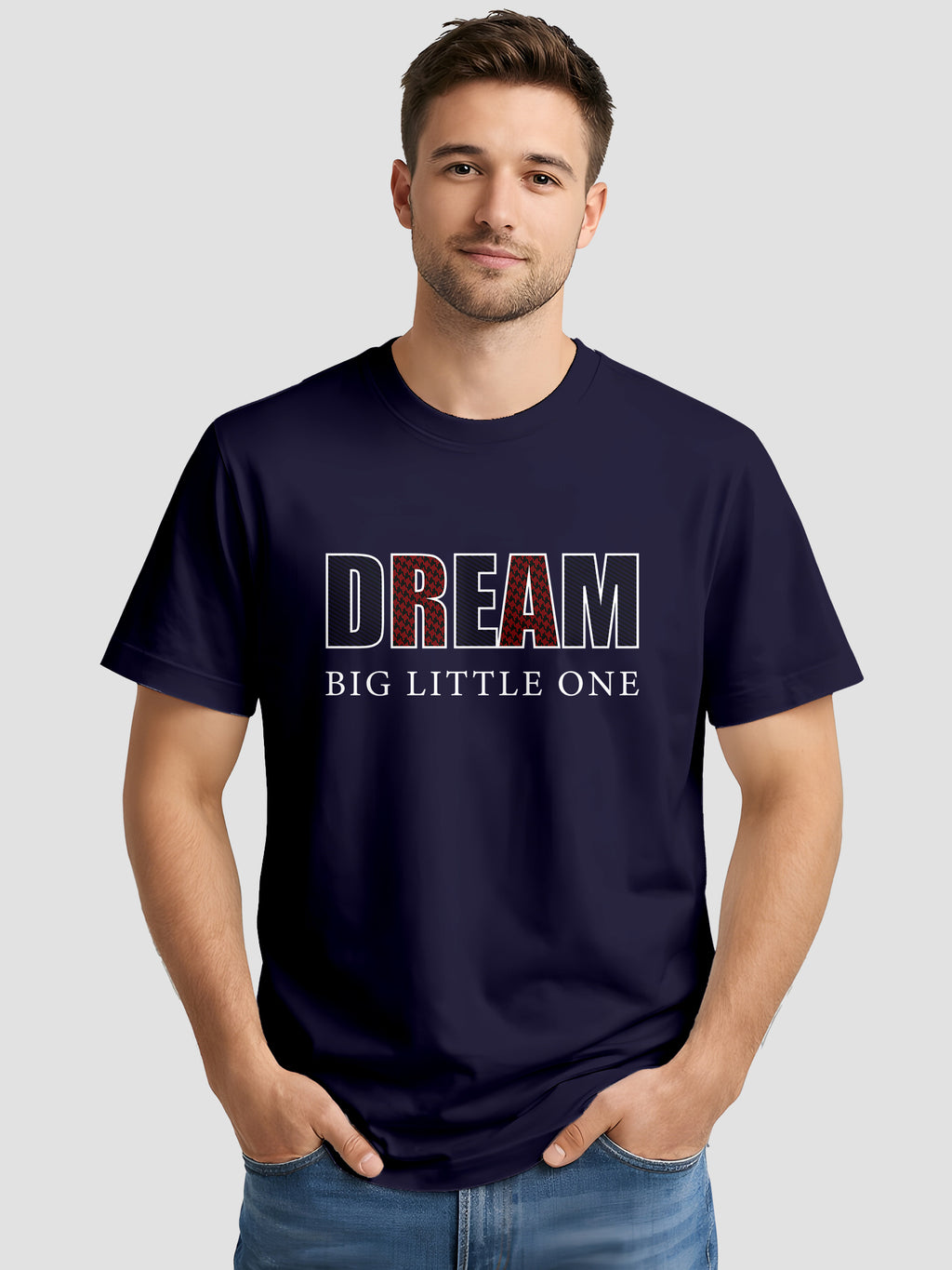 Men's Printed T Shirt with Motivational Brave and Awesome Typography MPT7