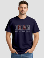 Men's Printed T Shirt with Motivational Brave and Awesome Typography MPT7