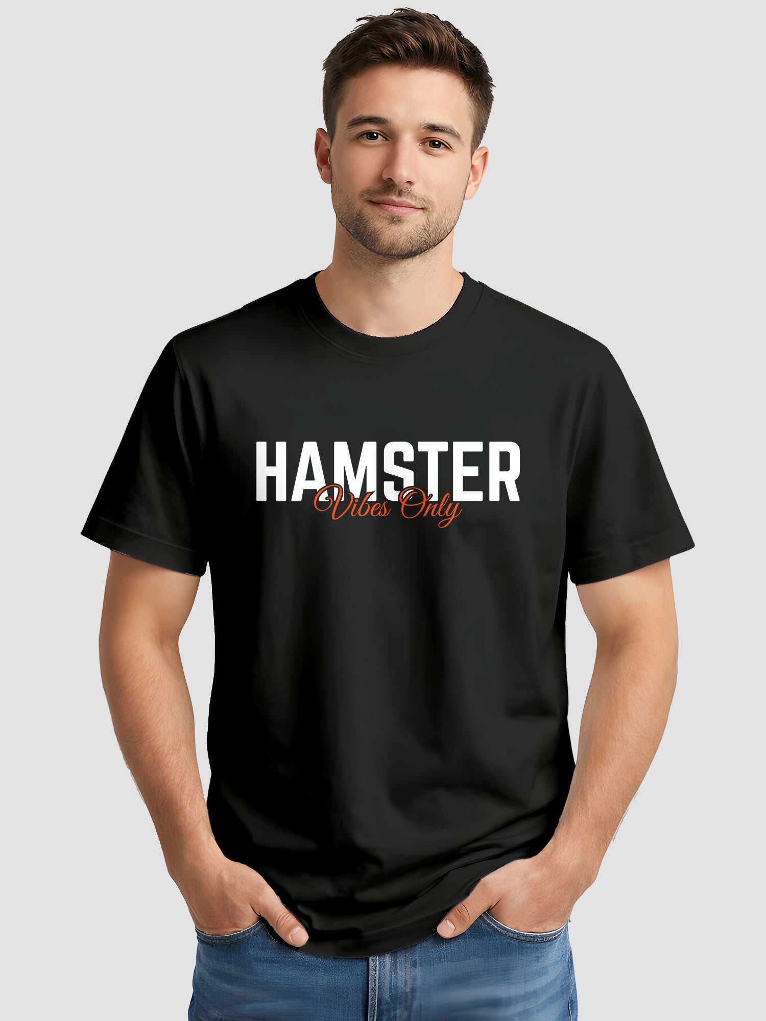  Men's Cotton Graphic Printed T-Shirt with Motivational Slogans and Typography Print black, L