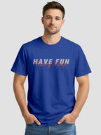 Men's Printed T Shirt with Motivational Brave and Awesome Typography MPT9