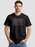 Men's Printed T Shirt with Motivational Brave and Awesome Typography MPT10