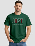 Men's Printed T Shirt with Motivational Brave and Awesome Typography MPT10