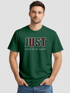 Men's Printed T Shirt with Motivational Brave and Awesome Typography MPT10