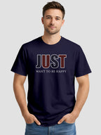 Men's Printed T Shirt with Motivational Brave and Awesome Typography MPT10