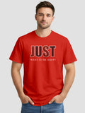 Men's Printed T Shirt with Motivational Brave and Awesome Typography MPT10