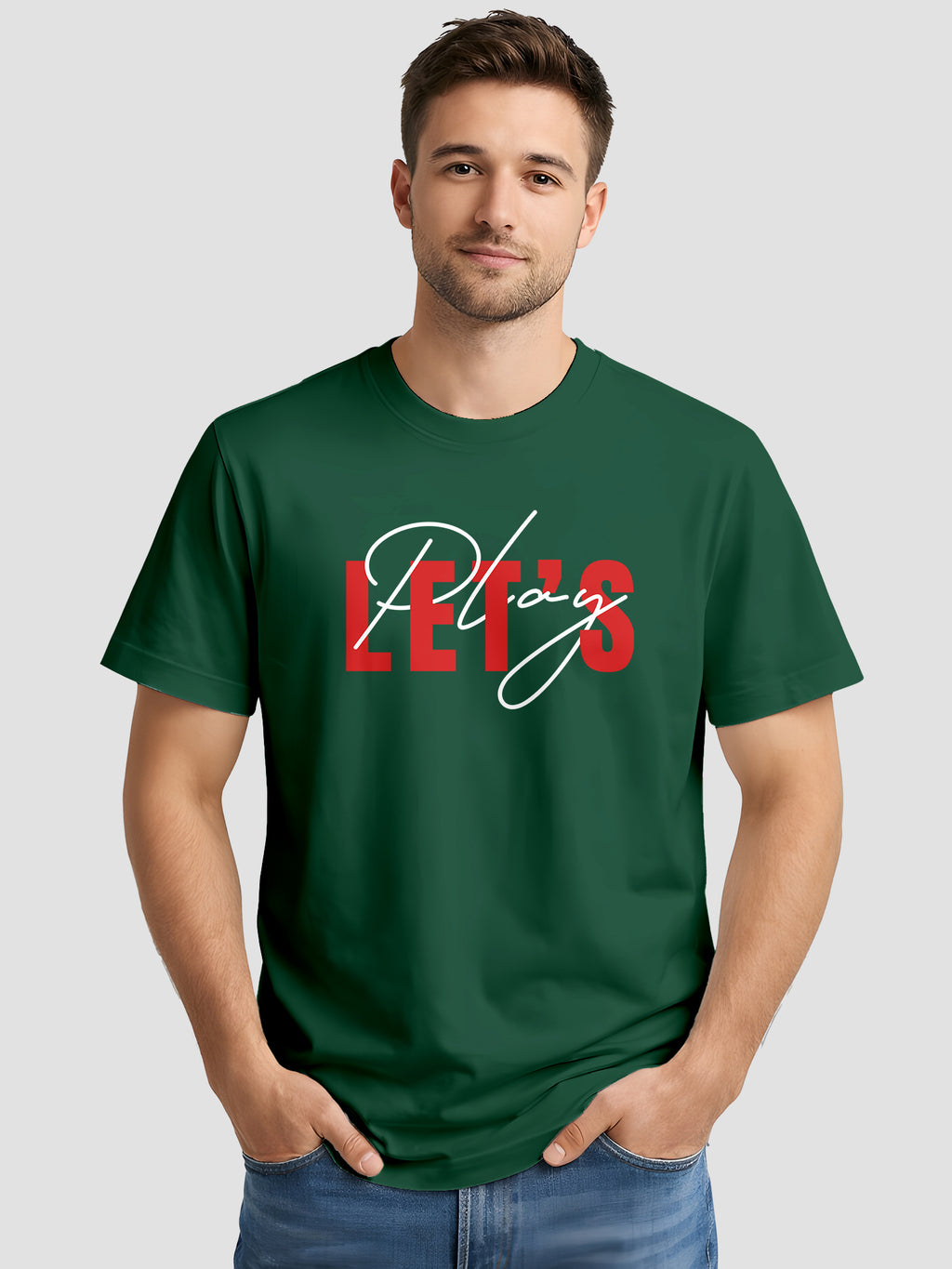 Men's Printed T Shirt with Motivational Brave and Awesome Typography MPT11