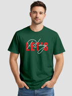 Men's Printed T Shirt with Motivational Brave and Awesome Typography MPT11