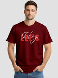 Men's Printed T Shirt with Motivational Brave and Awesome Typography MPT11
