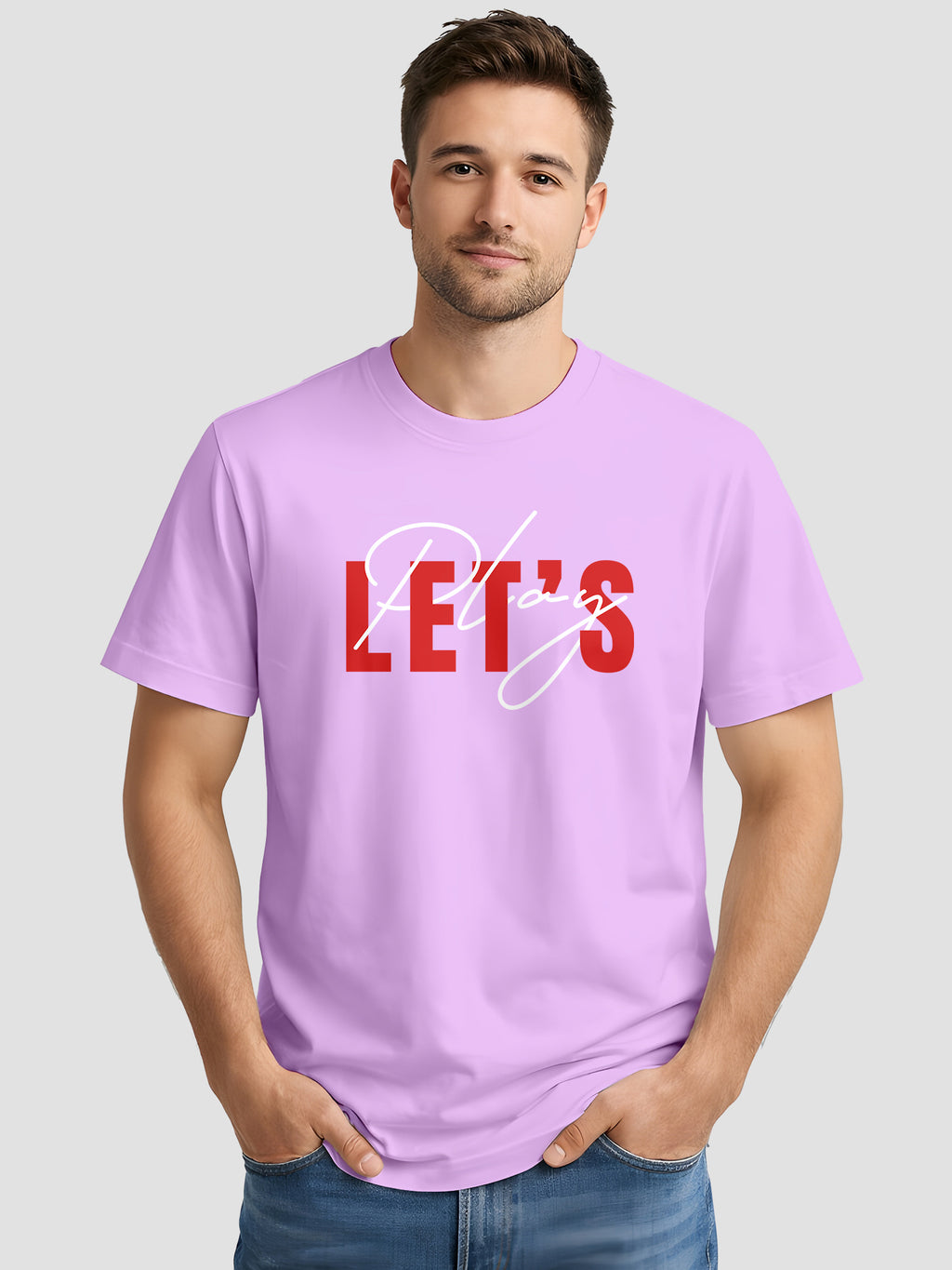 Men's Printed T Shirt with Motivational Brave and Awesome Typography MPT11